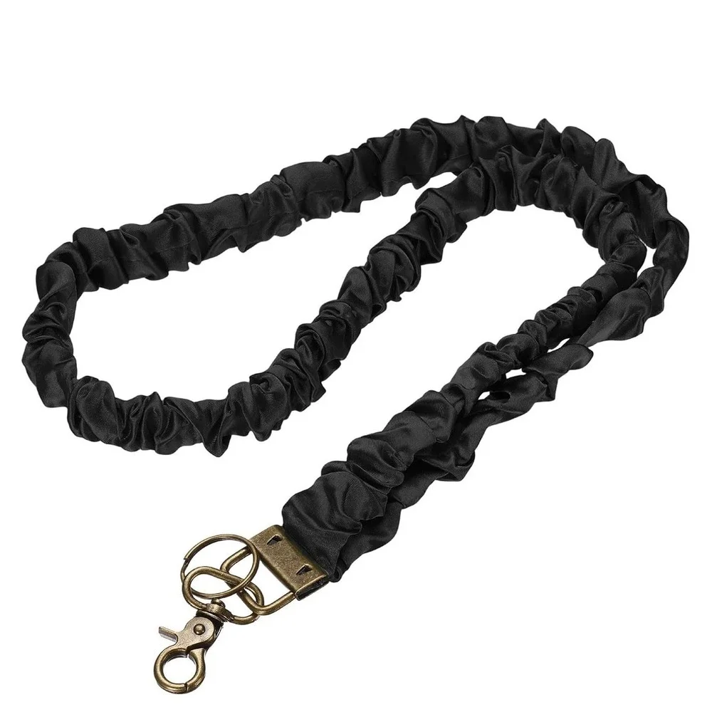 Scrunchie Lanyard for ID Badges, Stretchy Neck Keychain Holder, NEW